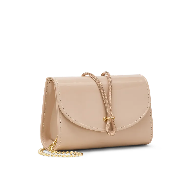Corolla, pochette nude in vernice