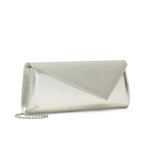 Lanterna Argento, clutch in laminato argento, fatta a mano a Trani