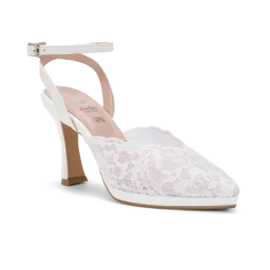 Neve Sposa, décolleté da sposa in pizzo bianco, fatta a mano a Trani