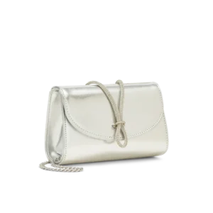 Nodo Argento, pochette in laminato argento, fatta a mano a Trani