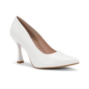 Perla Sposa, décolleté da sposa in ecopelle liscia bianco, fatta a mano a Trani