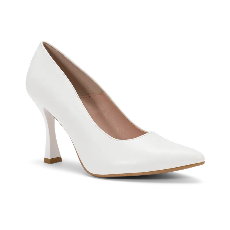 Perla Sposa, décolleté da sposa in ecopelle liscia bianco, fatta a mano a Trani